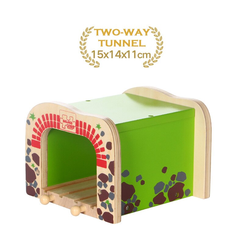 Accessori per la stazione di parcheggio del Tunnel della grotta del binario ferroviario in legno adatti per Thomas Biro giocattoli educativi per binari in legno per regali per bambini: NO.1