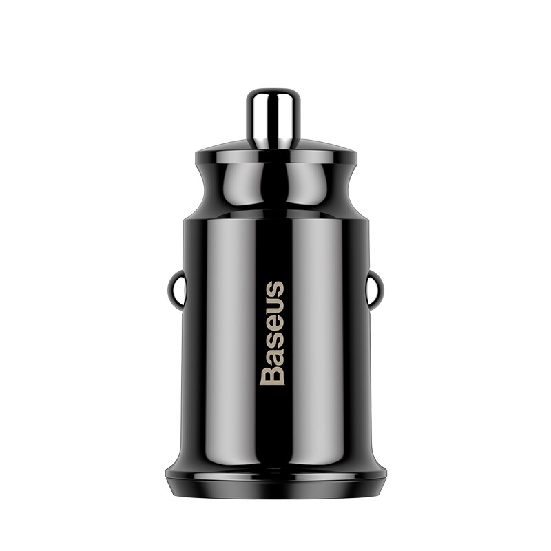 Baseus Universal Mini Car Charger Voor Mobiele Telefoon Tablet Gps 3.1A Snelle Usb Lader Dual Usb Auto Telefoon Oplader Adapter in Auto: Black