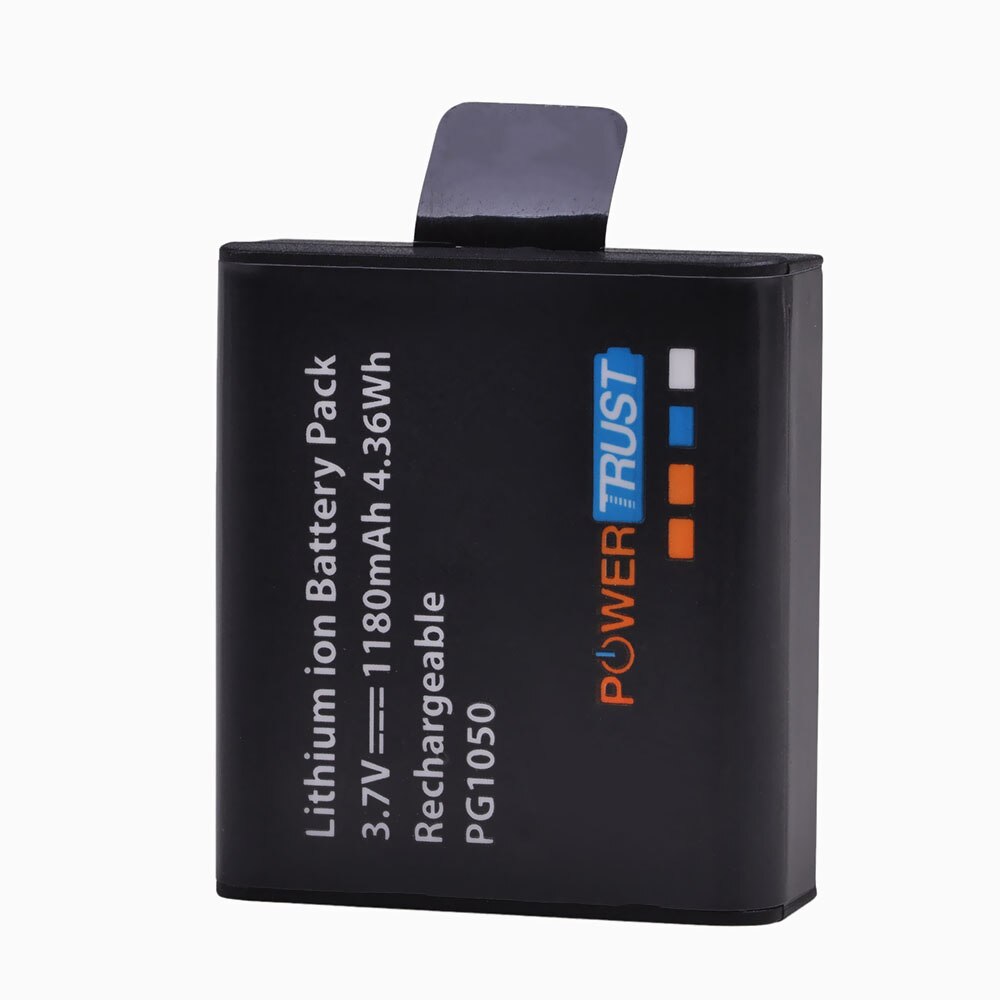 Powertrust 4x PG1050 Batterij 1180Mah Oplaadbare Batterij Voor Sjcam SJ4000 Sj4000 SJ5000X Voor Eken H9 H9R H8R H8 Action camera