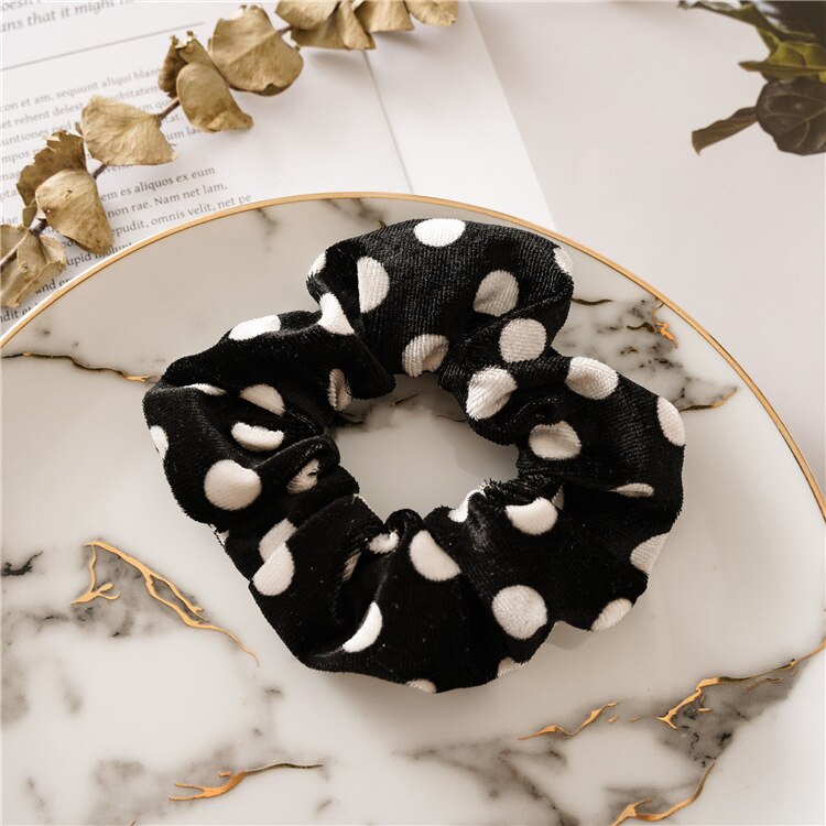 Scrunchie de punto de leopardo para niña y mujer, bandas de goma elásticas para el cabello, lazos para el cabello crujientes, coletero, accesorios para el cabello: A