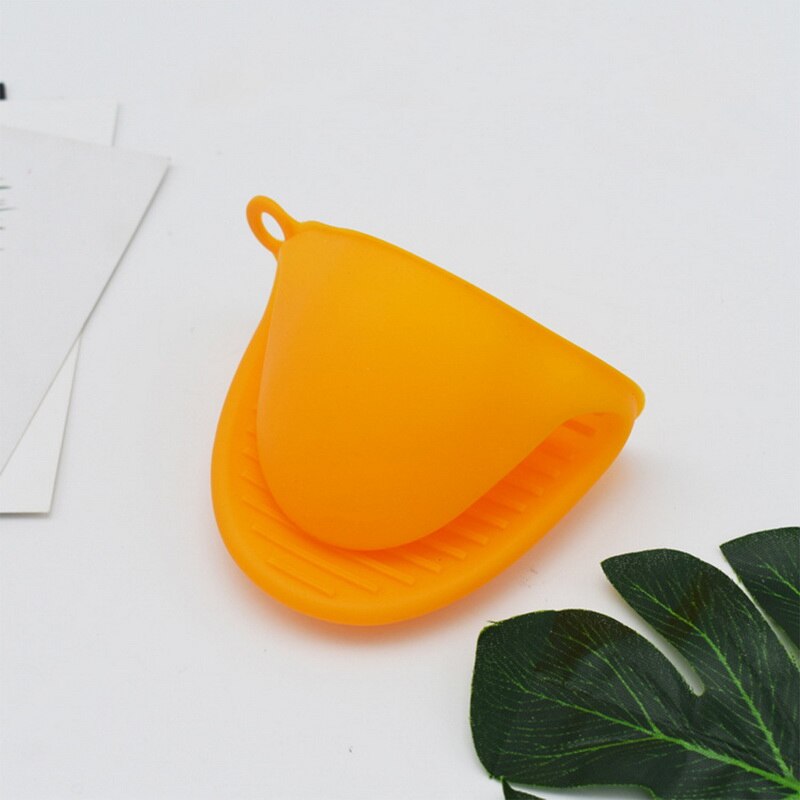 Cuisine cuisson Gel de silice isolation thermique pince Anti échaudage gants antidérapants ménage bol four four à micro-ondes outils pratiques: 1Pcs x 42g Orange