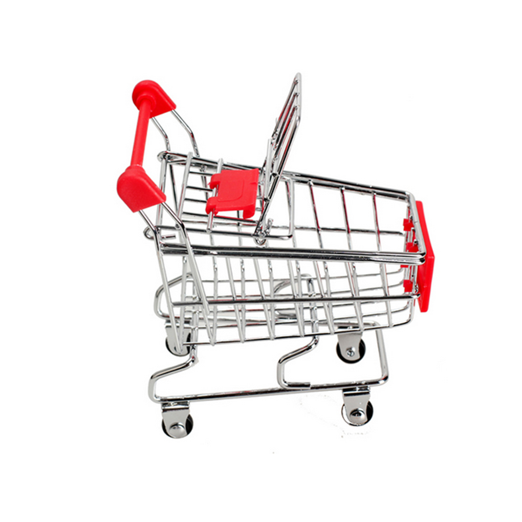 Simulación para bebés y niños Mini carritos de compras de juguete Handcart supermercado cesta de almacenamiento carrito de juguete: 1