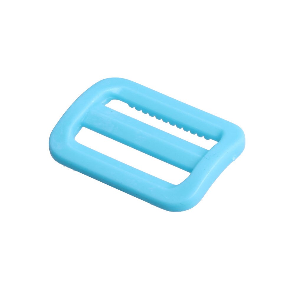 Meetee-50pcs-boucles de bague réglables pour le sac à dos, en plastique incurvé Tri-glisse, sangles pour l'extérieur, collier de chien, sangle de 25mm: sky blue