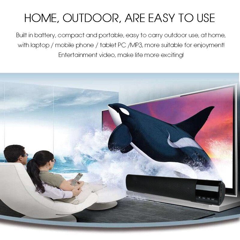 TV Sound Bar Portable boombox phone PC Speaker Bluetooth Wireless loudspeaker Home Theater System soundbar Radio mp4 player