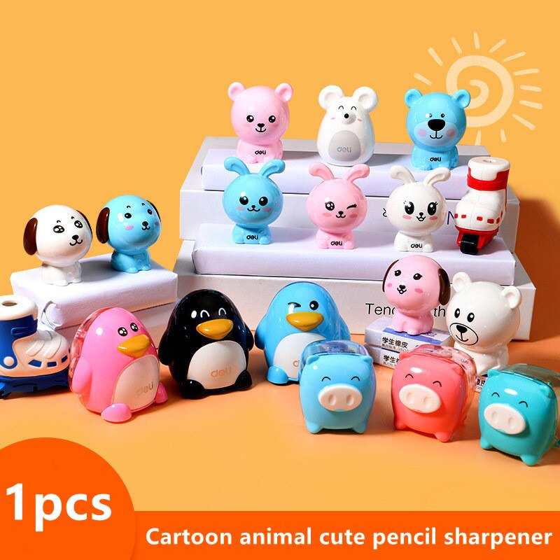 Sacapuntas con dibujos de animales para niños, afilador de lápices bonito, material de papelería para estudiantes, escuela, premio, Oficina