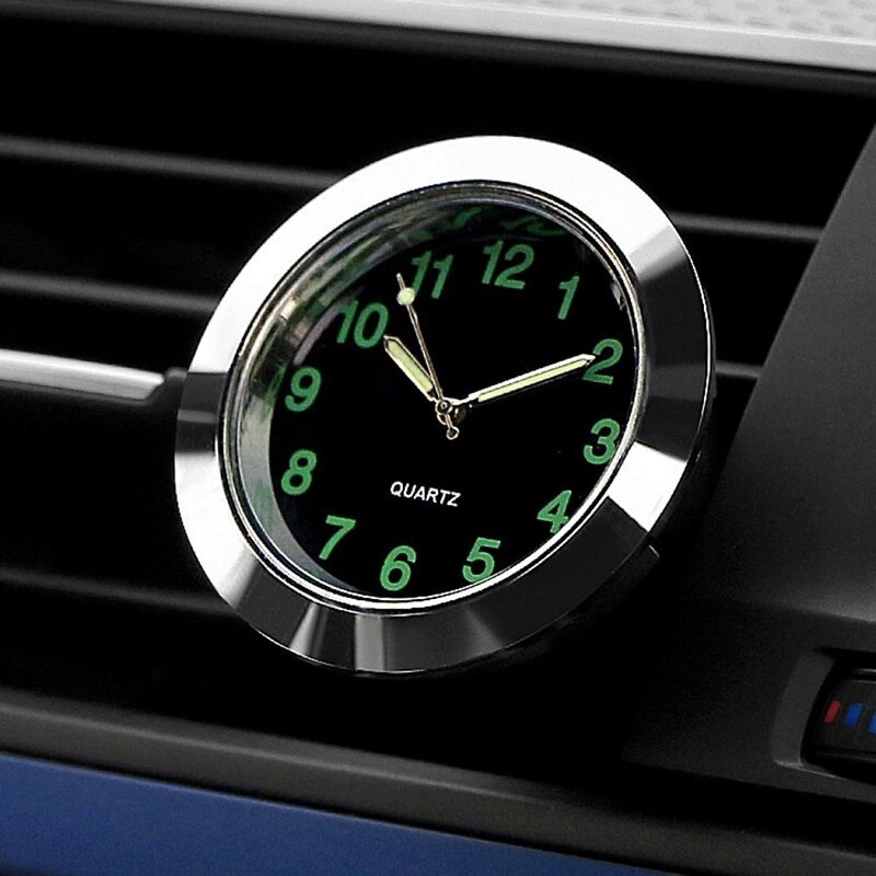 Reloj analógico de coche Anti-vibración Metal + ABS luminoso electrónico Interior