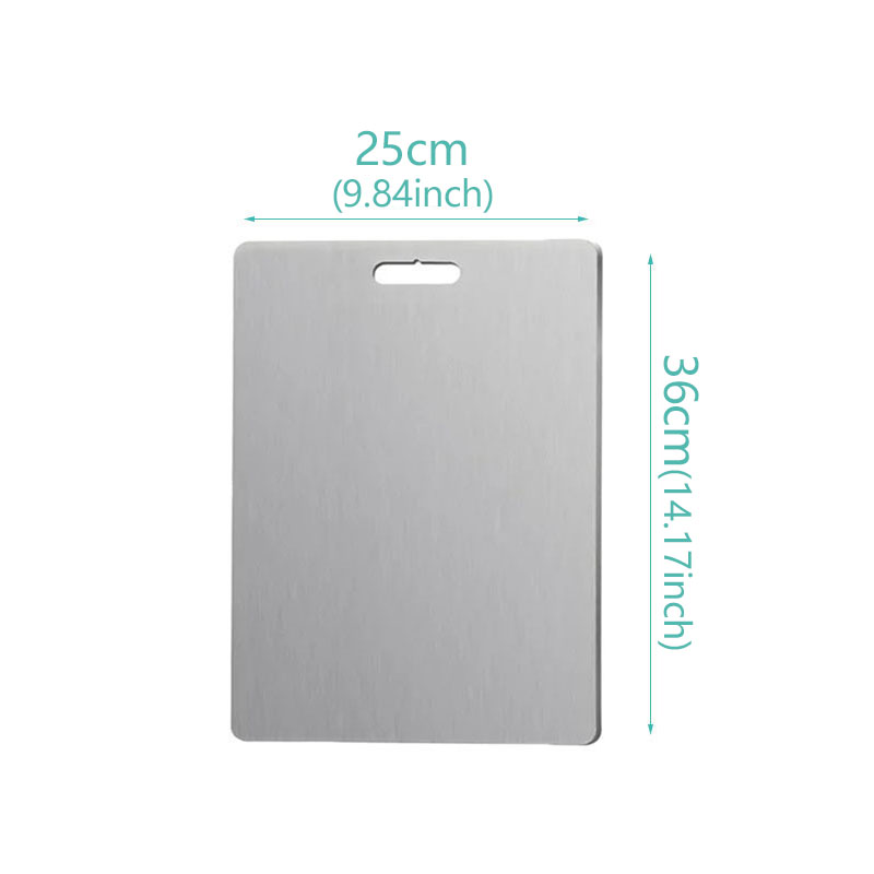 GUTERTOP Titan Schneidebrett 25x15cm - Edelstahl Brett Mit Küchentuch