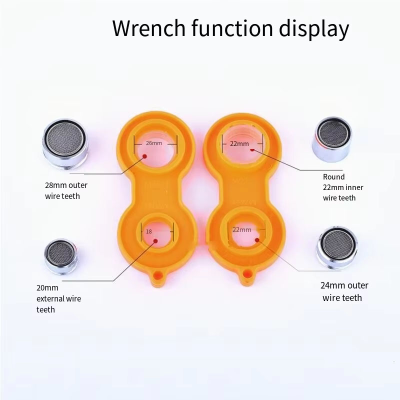 Llave para burbujeador de grifo, salida de agua, dispositivo de boquilla de filtro de desmontaje, llave de mantenimiento multifuncional disponible en todos los lados