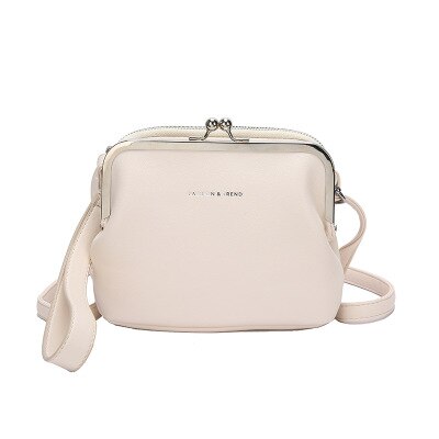 Pu læder dame crossbody taske hvid sommer dametaske skuldertaske mærke dame håndtaske hvid rejsetaske bolsas: Beige