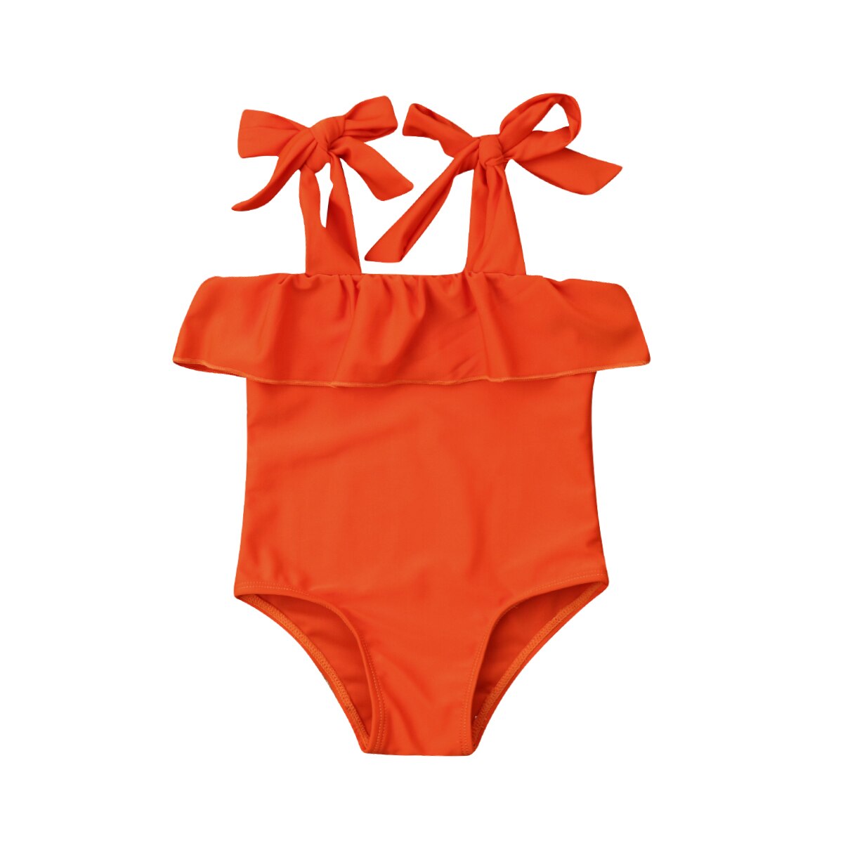 Verano Niños Recién Nacidos Bebé Niñas Bikini Traje De Baño De Una Pieza Naranja Traje De Baño