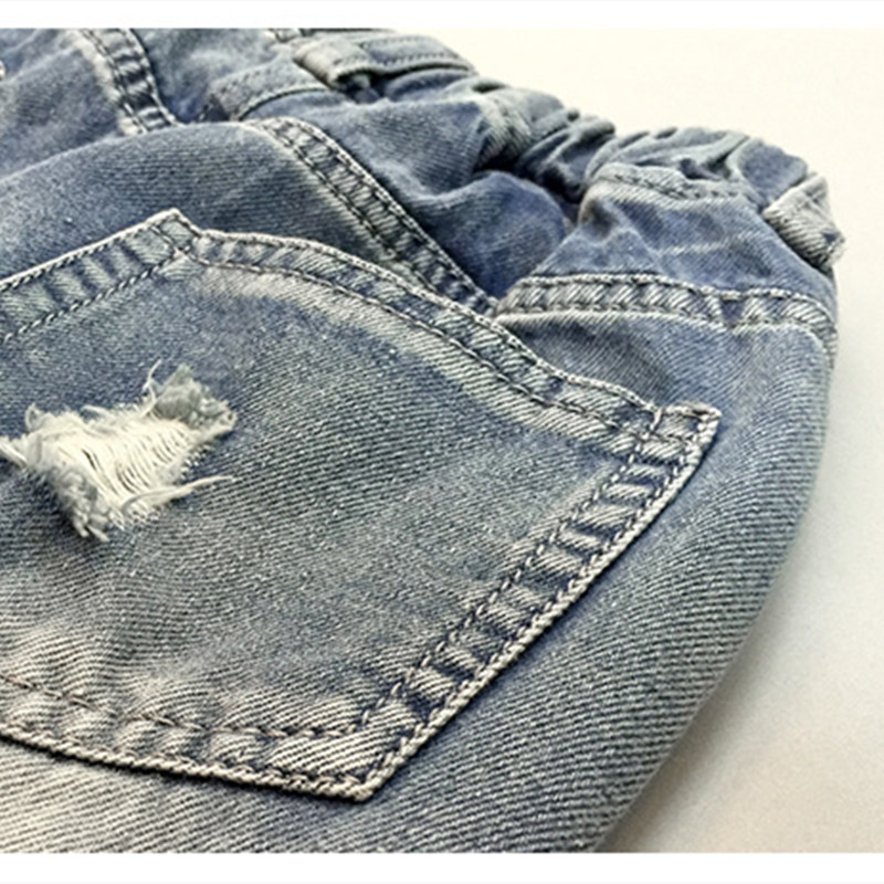 Pantalon en jean troué pour enfants, pantalon en denim déchiré pour enfants, pantalon étudiant pour garçon et fille de 3-10 ans, porter dwq 295