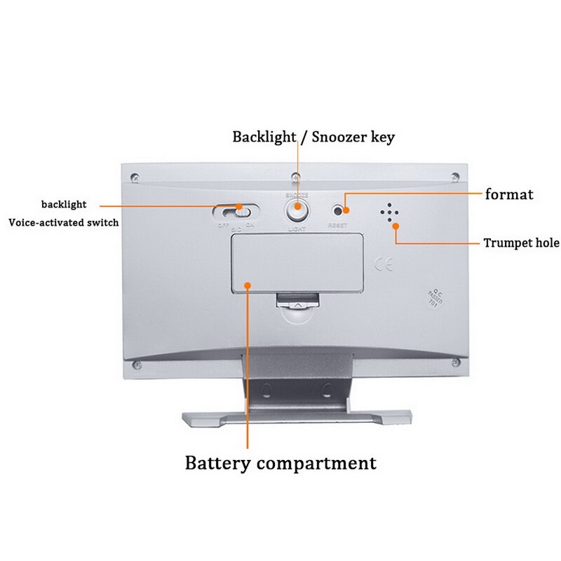Multi-functional Weather Station Clock Digital Indoor Thermometer Hygrometer Calendar Phase Colorful LCD Display