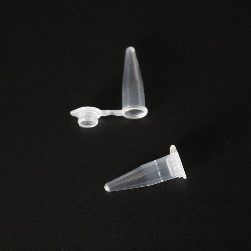 HUAZIZ - Lot De 100 Tubes à Essai En Plastique Orange 2 Ml - Avec Bouchon à Vis Et Graduation - Pour échantillons, Laboratoire, Stockage