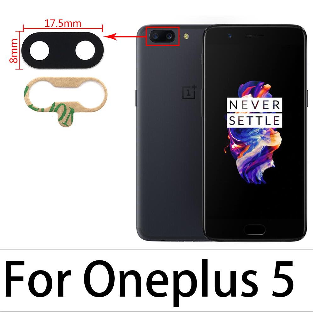 Glass Lens With Glue Sticker For Oneplus 5 5T 6 6T 7 7T 8 8T Pro Nord 9 Pro Nord 100 Camera Glass Lens With Repair Parts: For Oneplus 5