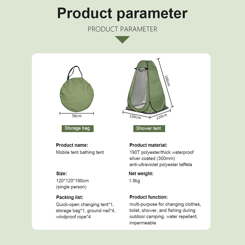Portable Privacy Shower Toilet Camping Pop Up Tent Camouflage Anti UV function Outdoor Dressing Tent photography Tent