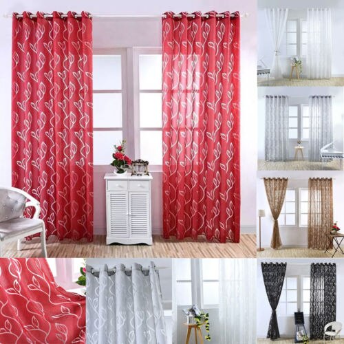 Product Window Screen Leaf Bubble Cut Flower Window Screen Romantic Tulle Curtain Kitchen Living Room Curtain