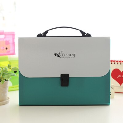 13 schichten PP taschen tasche ordner studenten und freundlicher papier sammlung ordner a4 papier füllstoffe einreichung produkte carpeta documento: tief Grün
