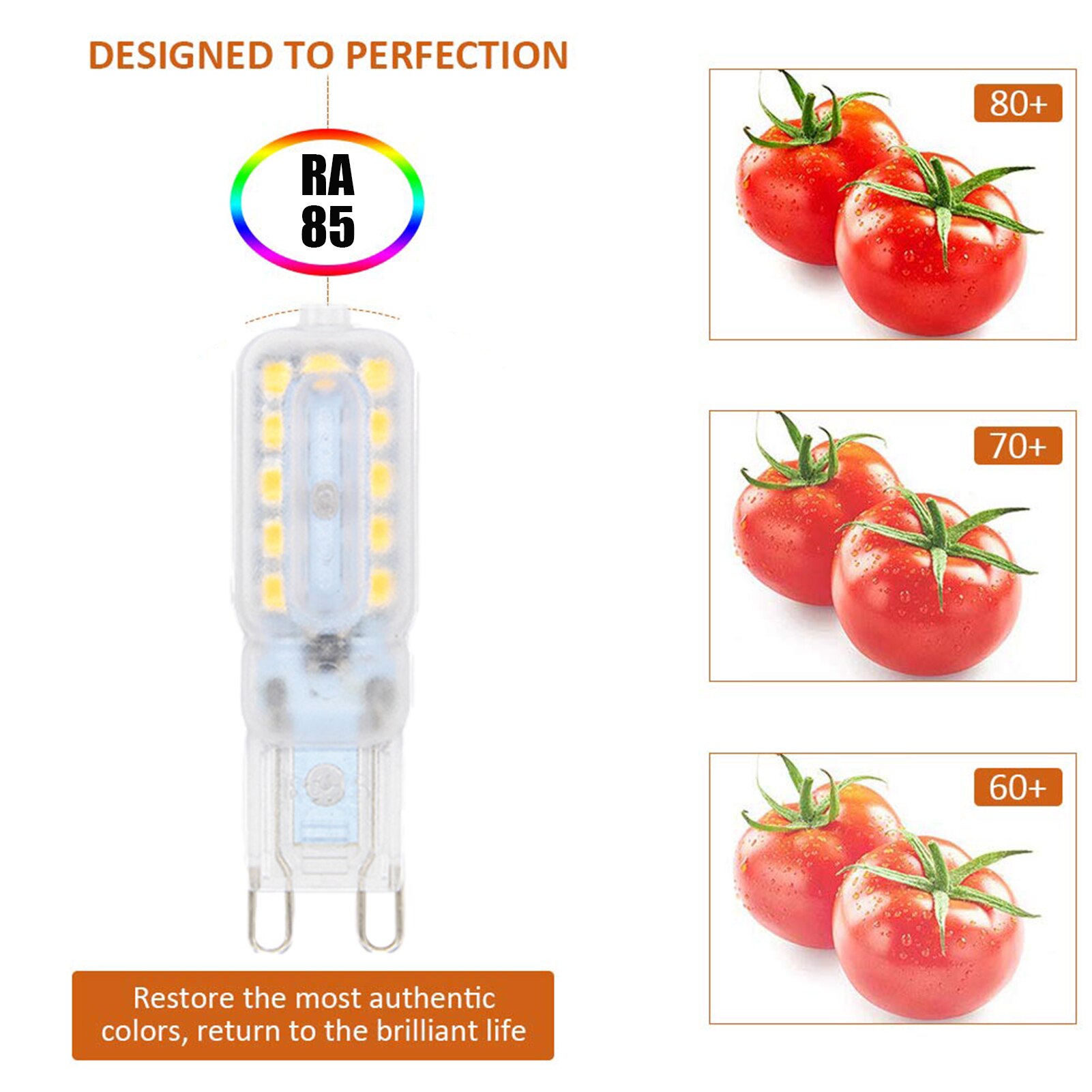 5W G9 Light Bulb Durable Energy-saving Light 2835LEDs Source Cool White 6000-6500K Warm White 2800-3000K For Indoor