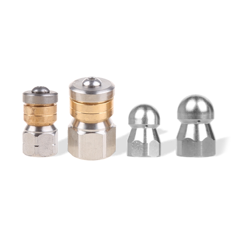 High Pressure Washer Stainless Steel Drain Wash Head Tools Rotating Sewer Jetter Nozzle 1 / 8 1/4 3 / 8 X7XD