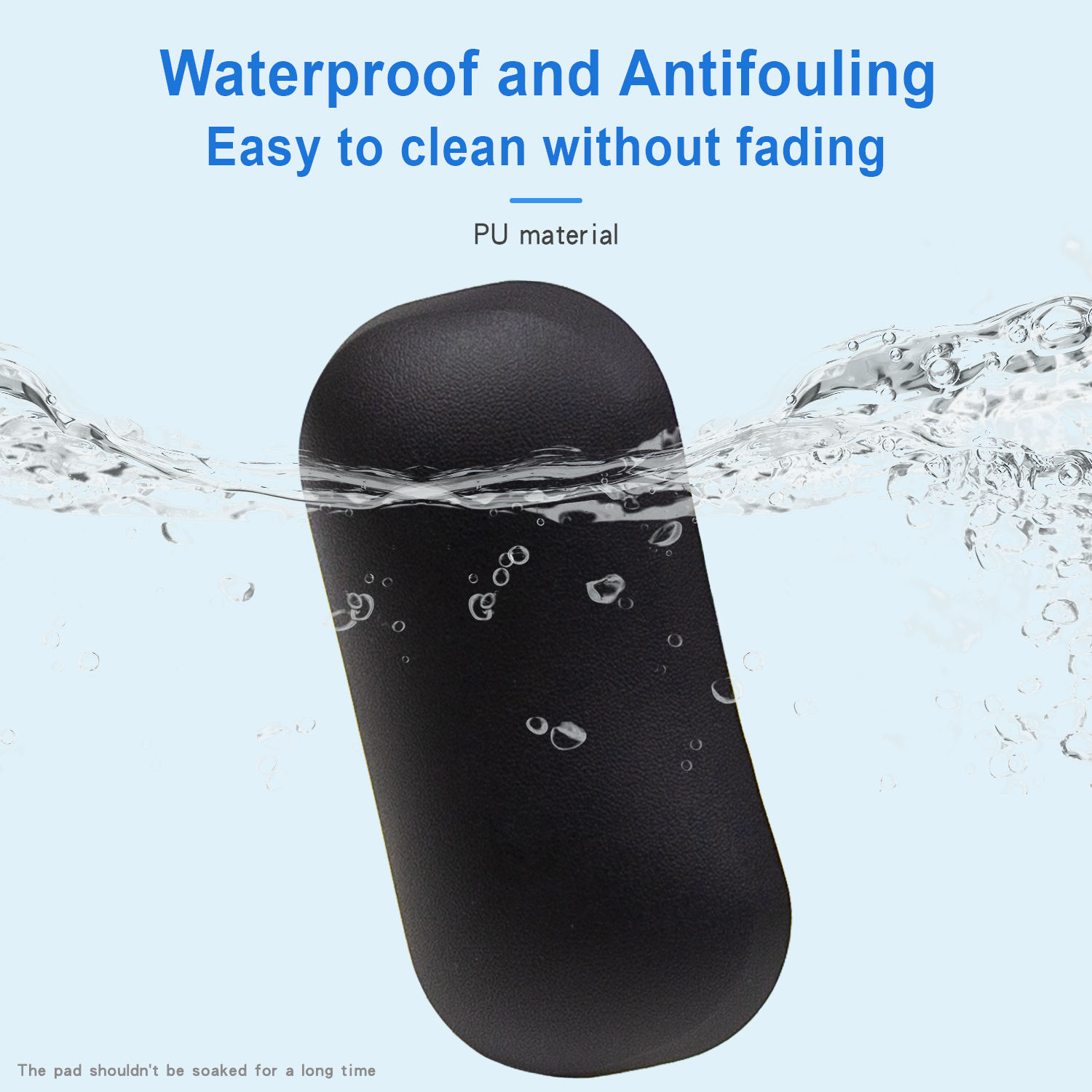 EXCO Silicone Mouse Wrist Rest Support Ergonomic Leather Surface Hand Rest Pad Cushion Non-Slip PU Base for Gaming Office Laptop