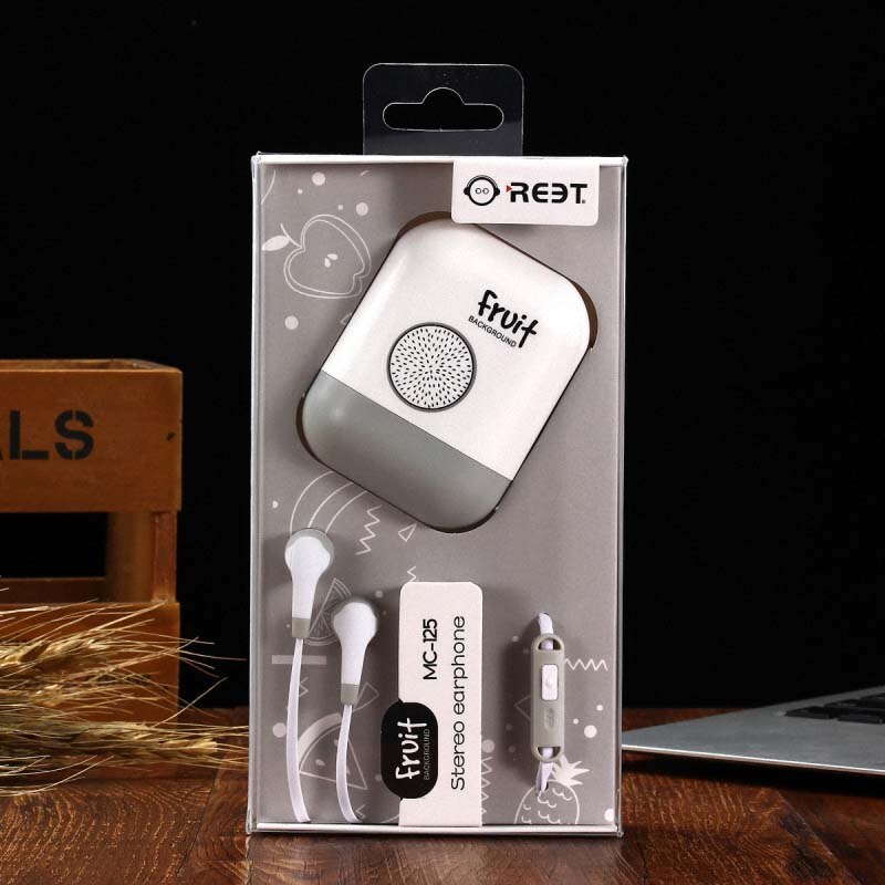 Écouteurs intra-auriculaires mignons pour fille enfants avec micro 3.5mm écouteurs universels de fruits stéréo compatibles avec SmartPhone: grey
