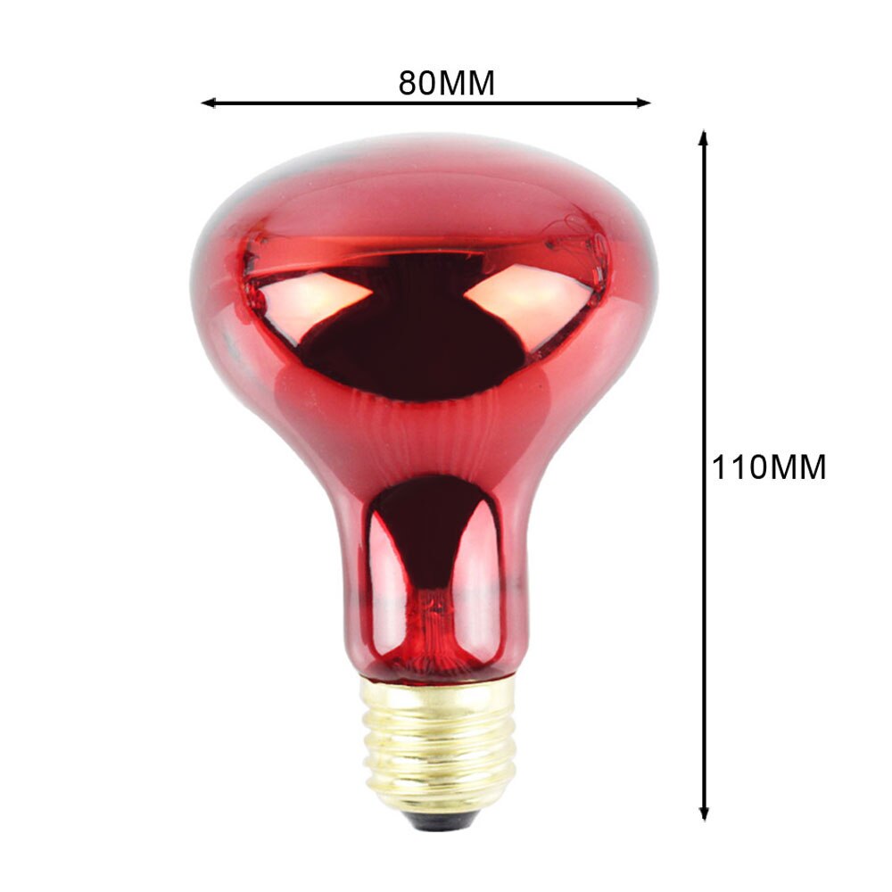 100w Led Infrared Basking Spot Heat Lamp Bulb Red Light Heat Bulbs For Pet Lizards Snakes Reptiles
