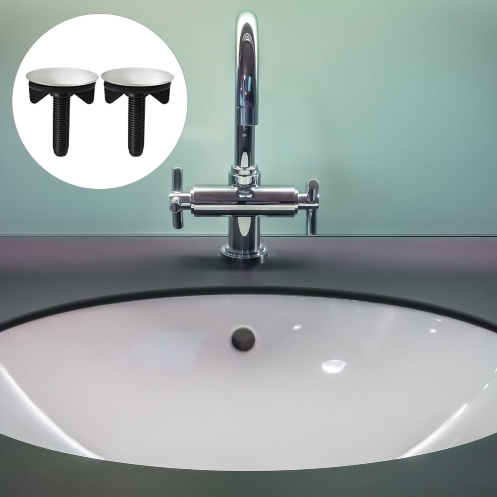 2 Pcs Kitchen Hole Cover Stainless Steel Sink Tap Hole Cover Sink Stopper