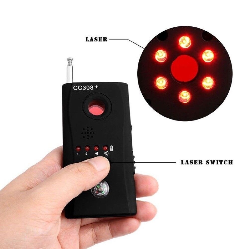 Multi-função sem fio câmera lente detector de sinal cc308 + sinal de onda de rádio detectar câmera completo-range wifi rf gsm dispositivo finder
