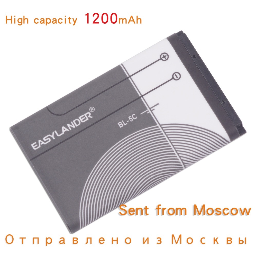 Bl -5c bl5c bl 5c 3.7v 1200 mah erstatnings li-polymer batteri for  mp4 nokia 1112 1208 1600 1100 1101 n70 n71 n72 n91 e60 dvr vr