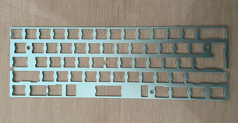Universal GH60 Plate Aluminum Anodized for PCB Mounting and Stabilizers Support ISO ANSI for 60% Keyboard DIY: Cyan / Plate only