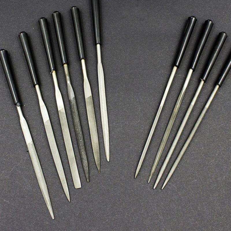 10Pcs/Set Wood File Steel File Rasp140mm Round/Flat/Square/Triangle/Half-round Metal Files For Craft Carving Woodworking Tools: Default Title