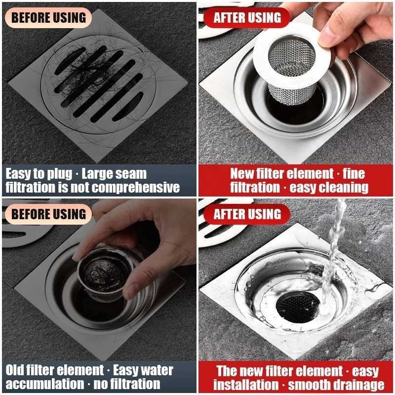 Multifunktions-Edelstahl-Abfluss gitter Filter Küchen spüle Anti-verstopfen-Sieb Schlecht Badewanne Haar fänger Dusch abläufe Netz