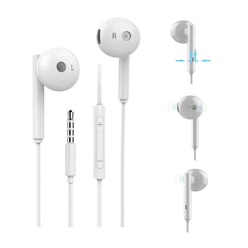 Original Huawei Honor AM115 AM116 Earphone With 3.5mm Headset Wired Control For Huawei P10 P9 P8 Honor 8 Mate 40 30 20 P20 P30