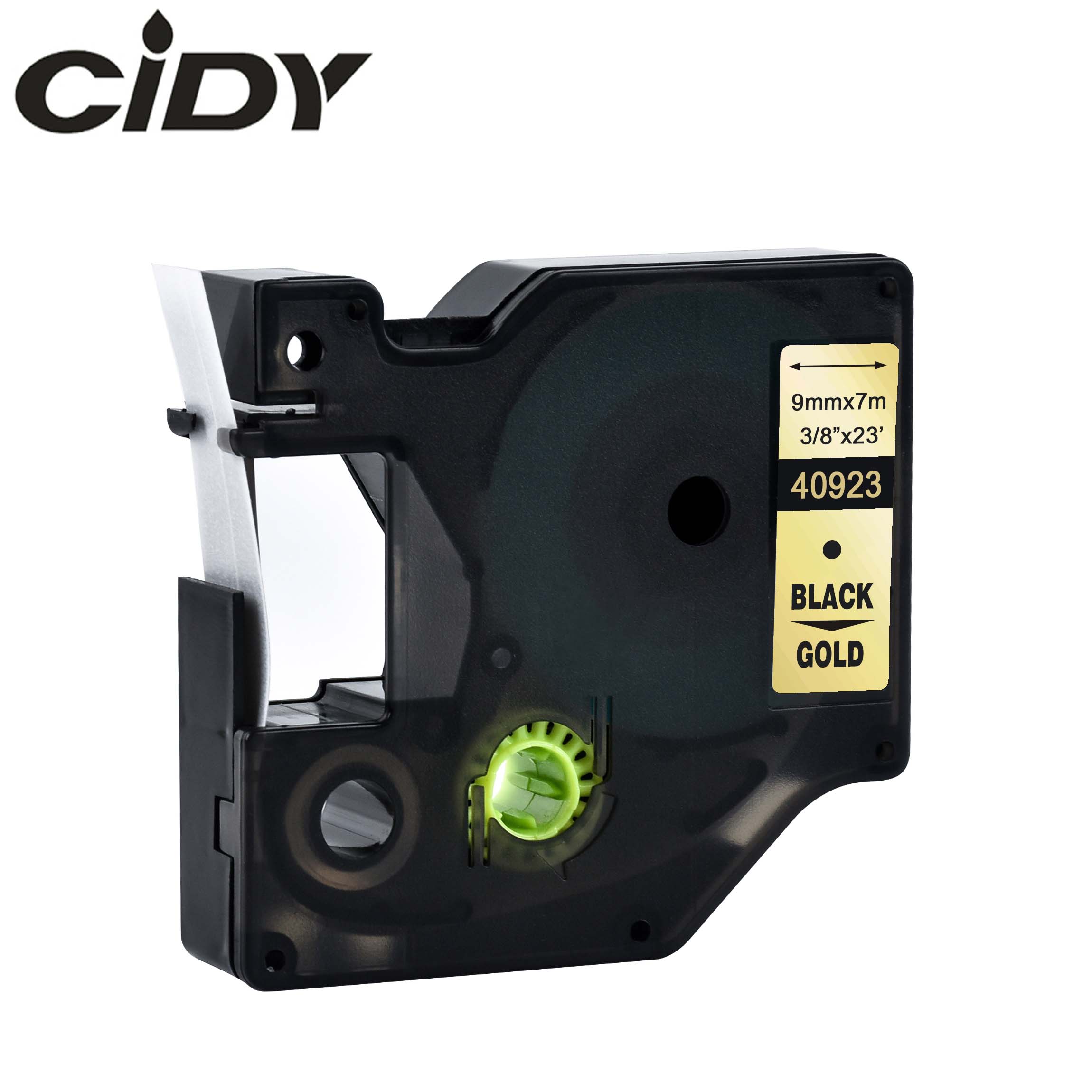 CIDY Multicolor 40913 40918 40910 9mm black on white label tape Compatible Dymo D1 manager 45013 FOR DYMO LM160 LM280 DYMO PNP: 9mm black on gold