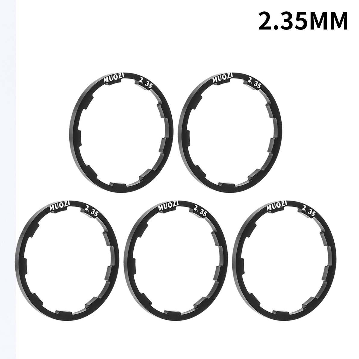 Mountain Bike Flywheel Washer Multi-Specification Cassette Flywheel Road Bike Gasket Hub Tower Base Ring Fitting: Black-2.35mm