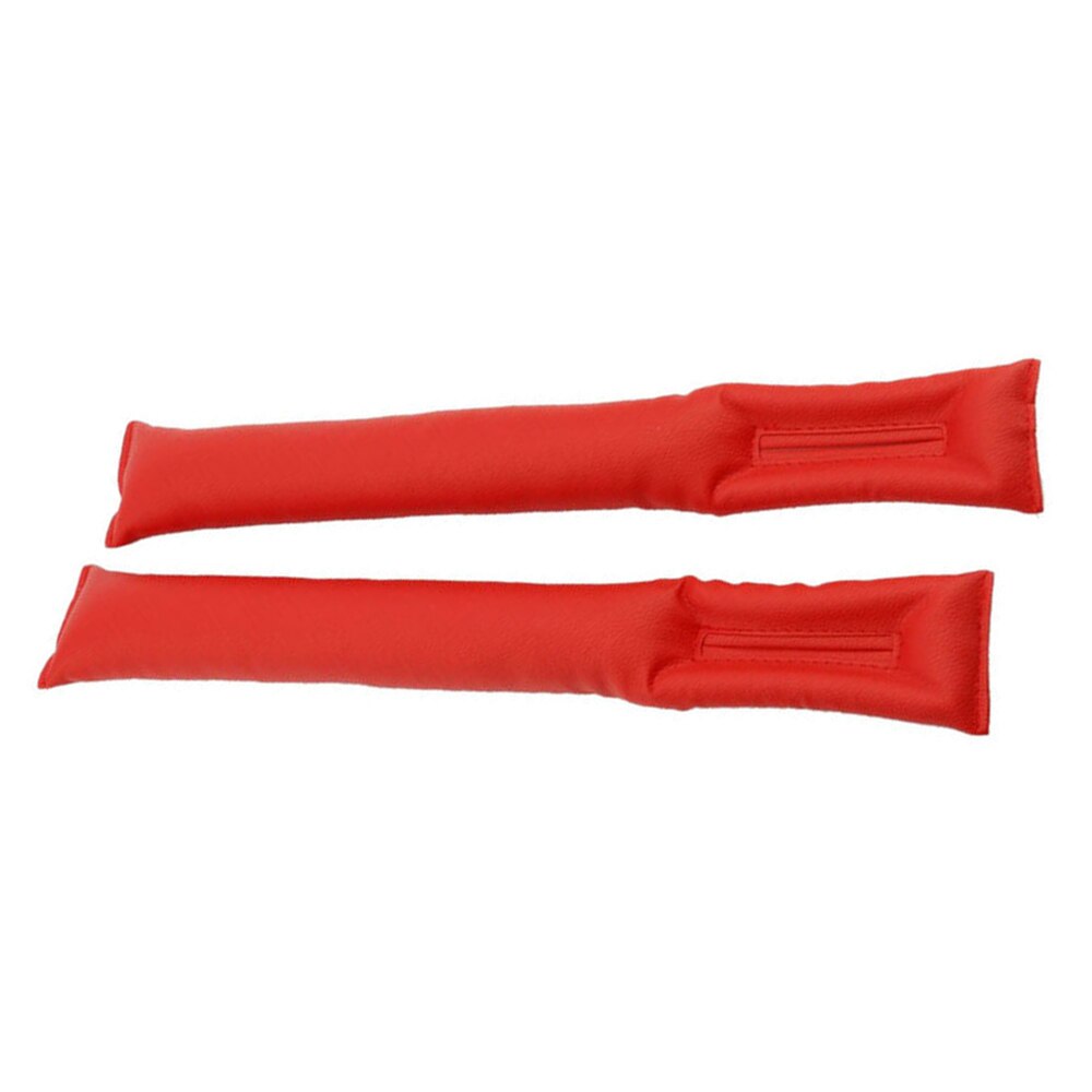 2 stk rød universal bilsæde hul fyldningsbeskytter pu læder og bomuld materiale stop lækagesikker pad universal