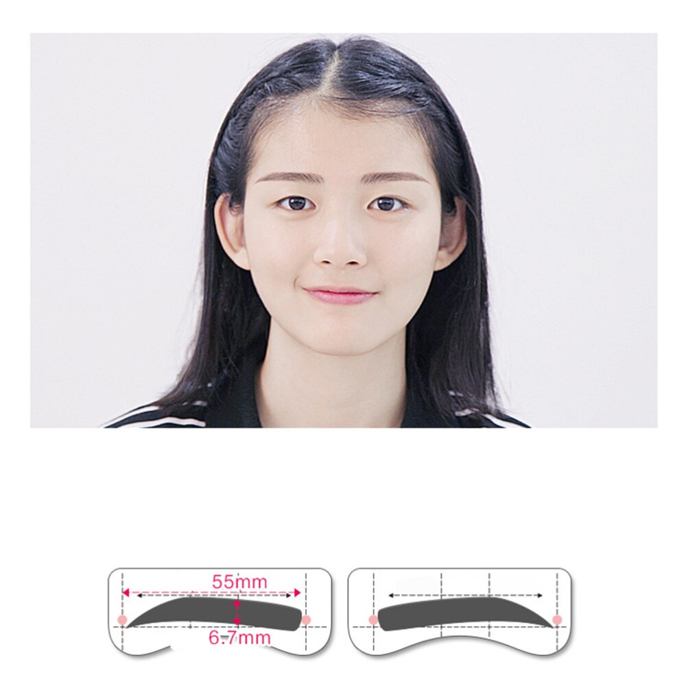 32 Pairs 8 Styles Shaping Stencils Template Tool DIY Sticker Beauty Tools