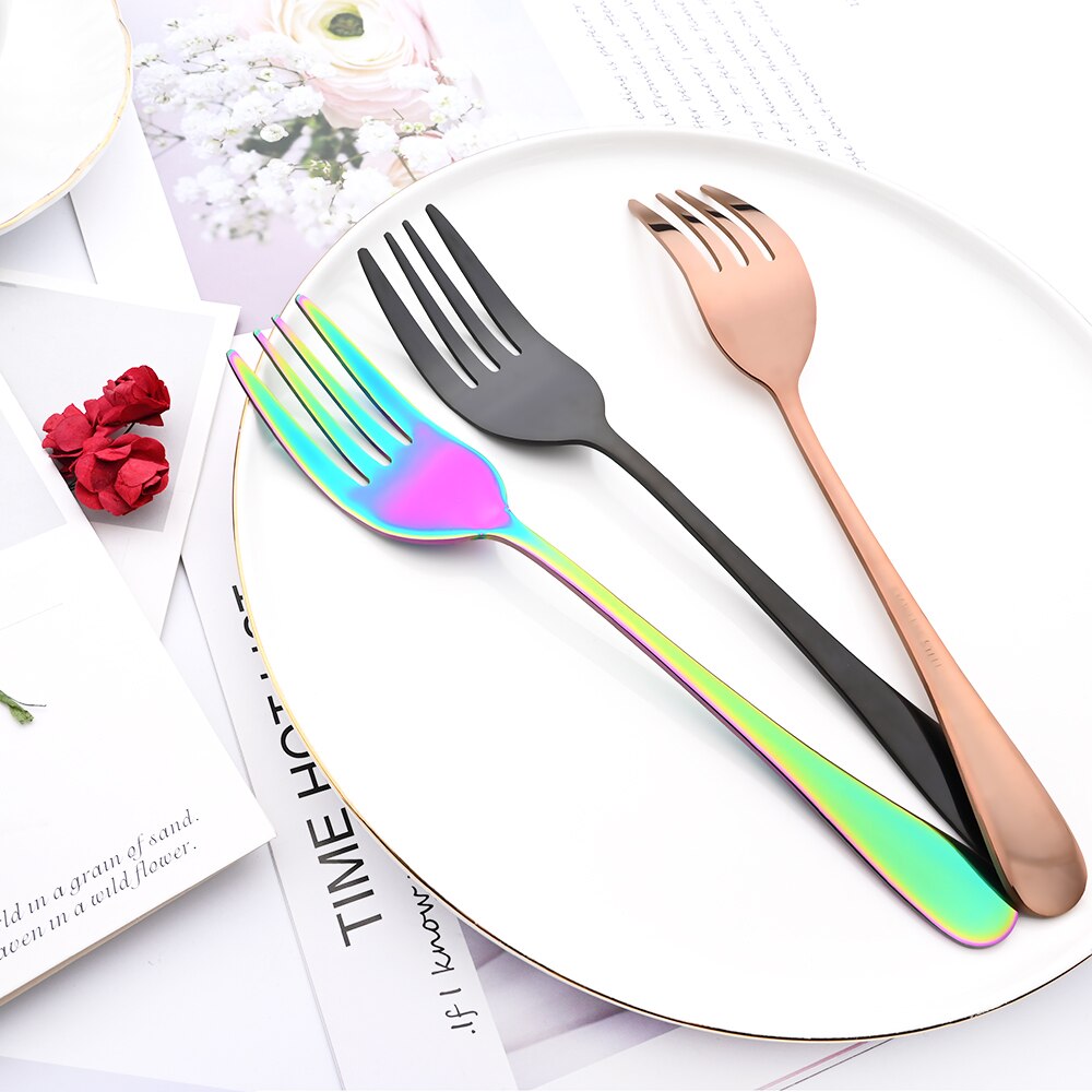 Mirror Kitchen Dinnerware Dinner Public Fork Restaurant Stainless Steel Distributing Fork Buffet Serving Fork Accessories Tools