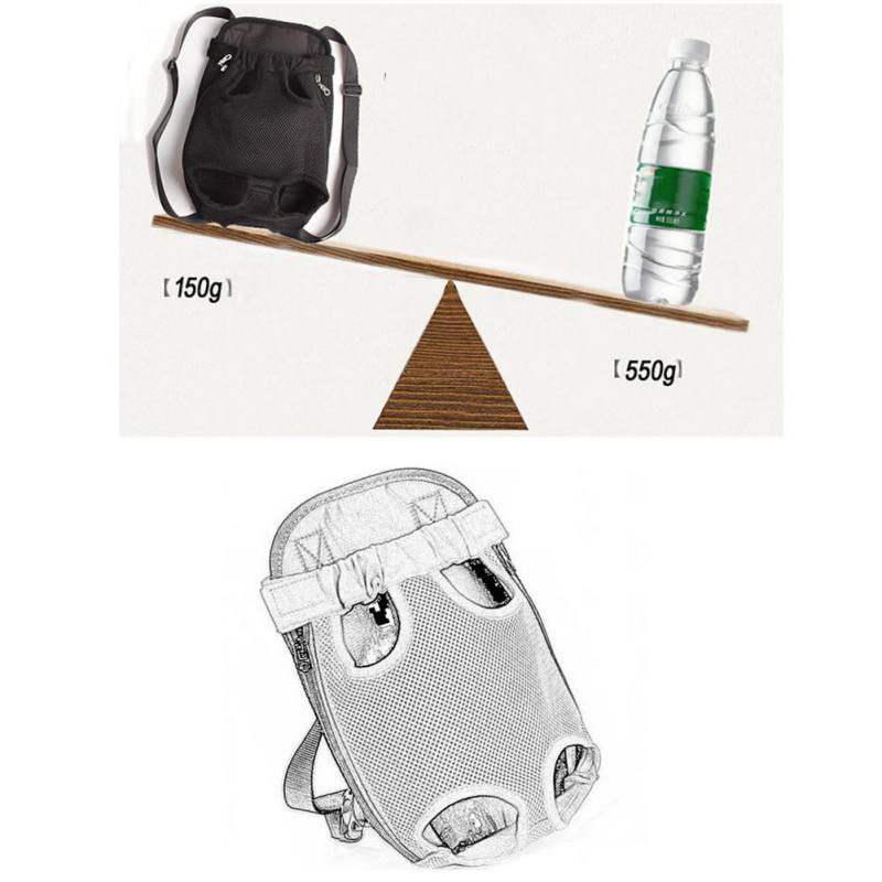 Dog Carries Hand Free Pet Dog Cat Bag for Traveling Hiking Camping Four Legs Out Dog Carrier Backpack