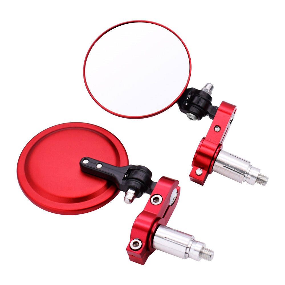 Motorcykel universal backspegel styrändar 7/8 " speglar för suzuki  rm 85 125 250 yamaha ttr 600 tricker 250 moto delar: Röd
