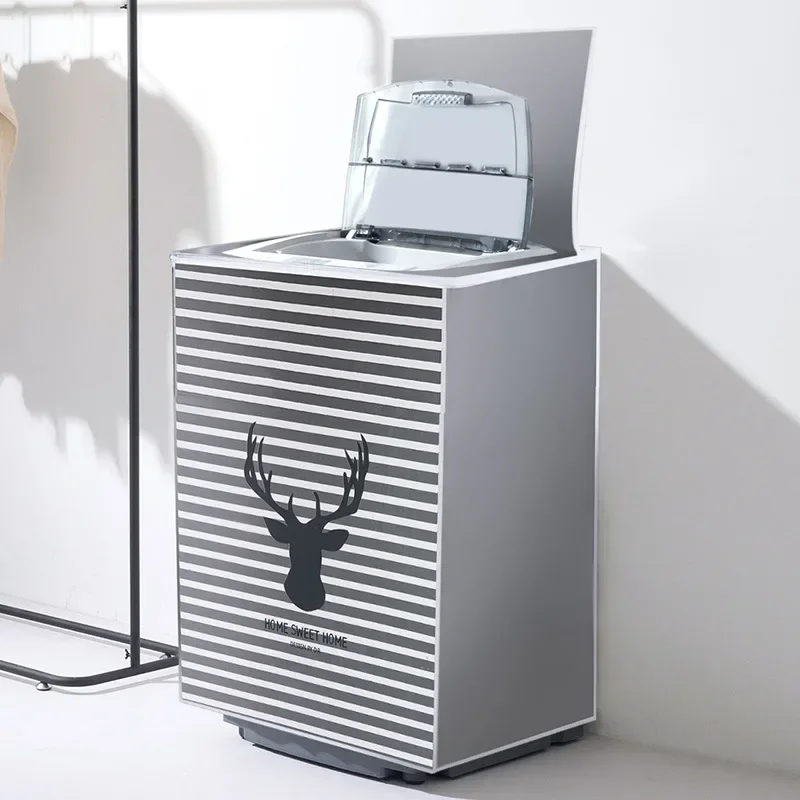 Frontlader-Waschmaschinenabdeckung für Trommel, PEVA-Sonnenschutz, staubdichte Abdeckung, schützende automatische Waschmaschine, Haushalt