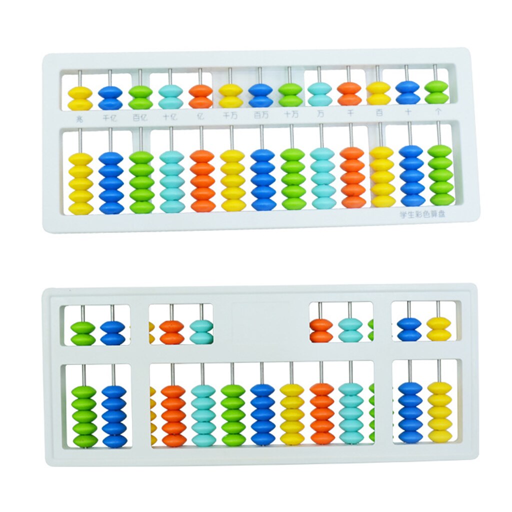 Ábaco clásico para niños-herramienta educativa aritmética Mental y Juguete para contar varios colores, varilla 13 Digitals 7 Cuentas