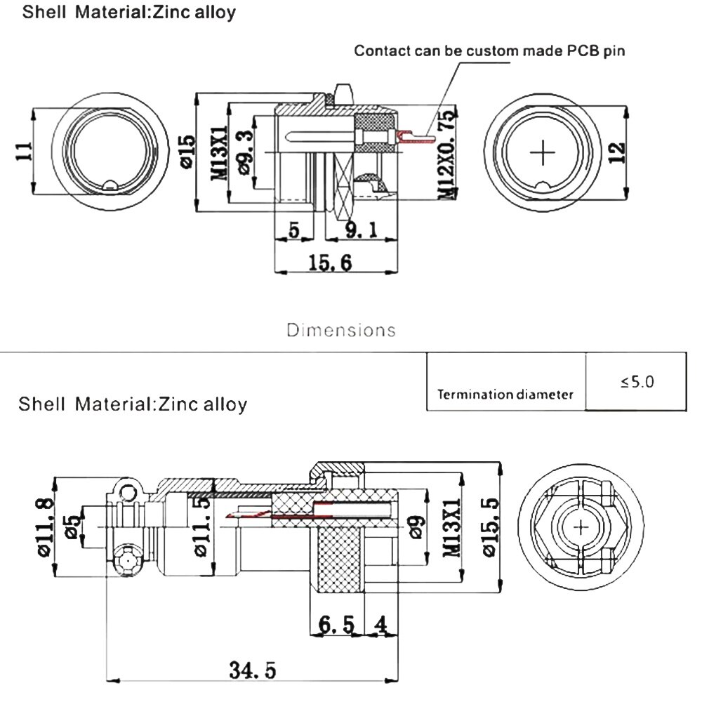 1 Paar Universele GX12 2/3/4/5/6 Pin Mannelijke Vrouwelijke 12Mm Luchtvaart Socket Plug Draad panel Connector Auto Accessoires