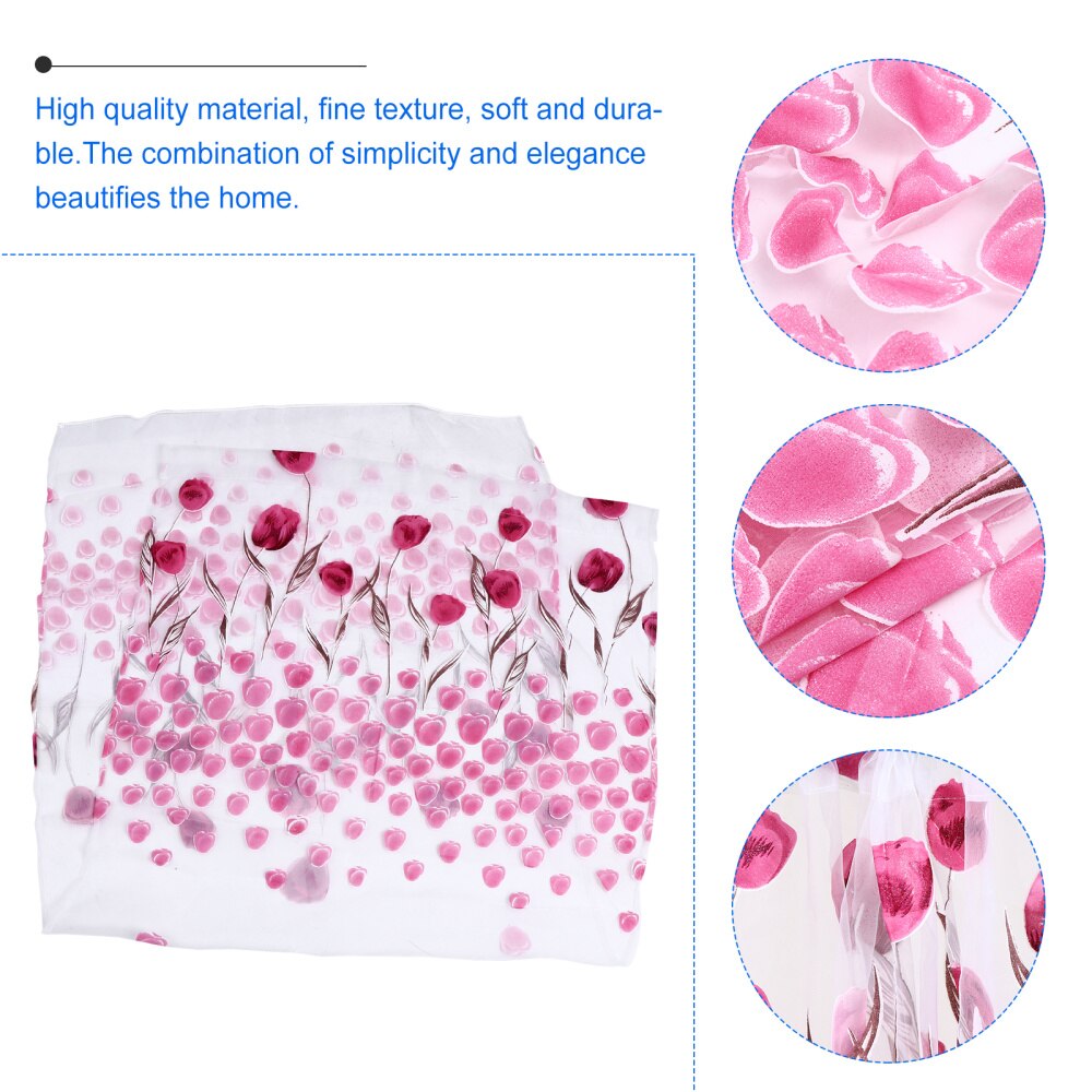 2pcs Modern Sheer Curtains Tulip Window Tulle Curtains Window Screen Curtain