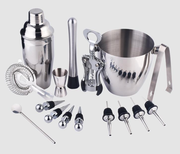 Shike Cup Cocktail Shaker Stainless Steel Hand Shake Shaker Tea Shop Pot Bar Tool Sets Wine Bottle Cocktail Shaker: 3