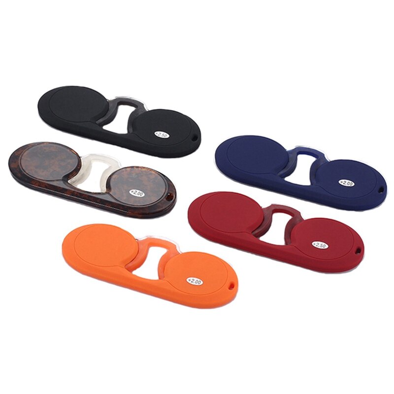 Draagbare Siliconen Neus-Clip Verziend Glazen Anti-Slip Bijziend Clip Neus Ronde Verziend Leesbril 100-300 graden