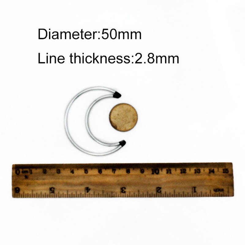 2pcs/set Metal Dream Catcher Moon Triangle Square Hoop for DIY Handmade Dreamcatcher Macrame Material Accessories Crafts: 2pcs Moon 50mm