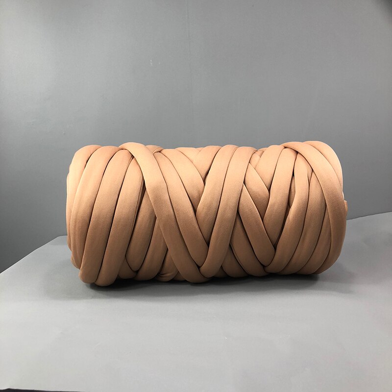 1 Kg/stk Dikke Volumineus Chunky Garen Voor Hand Breien Haak Soft Grote Katoen Diy Arm Zwervende Spinning Deken Wol Thuis decoratie: Khaki