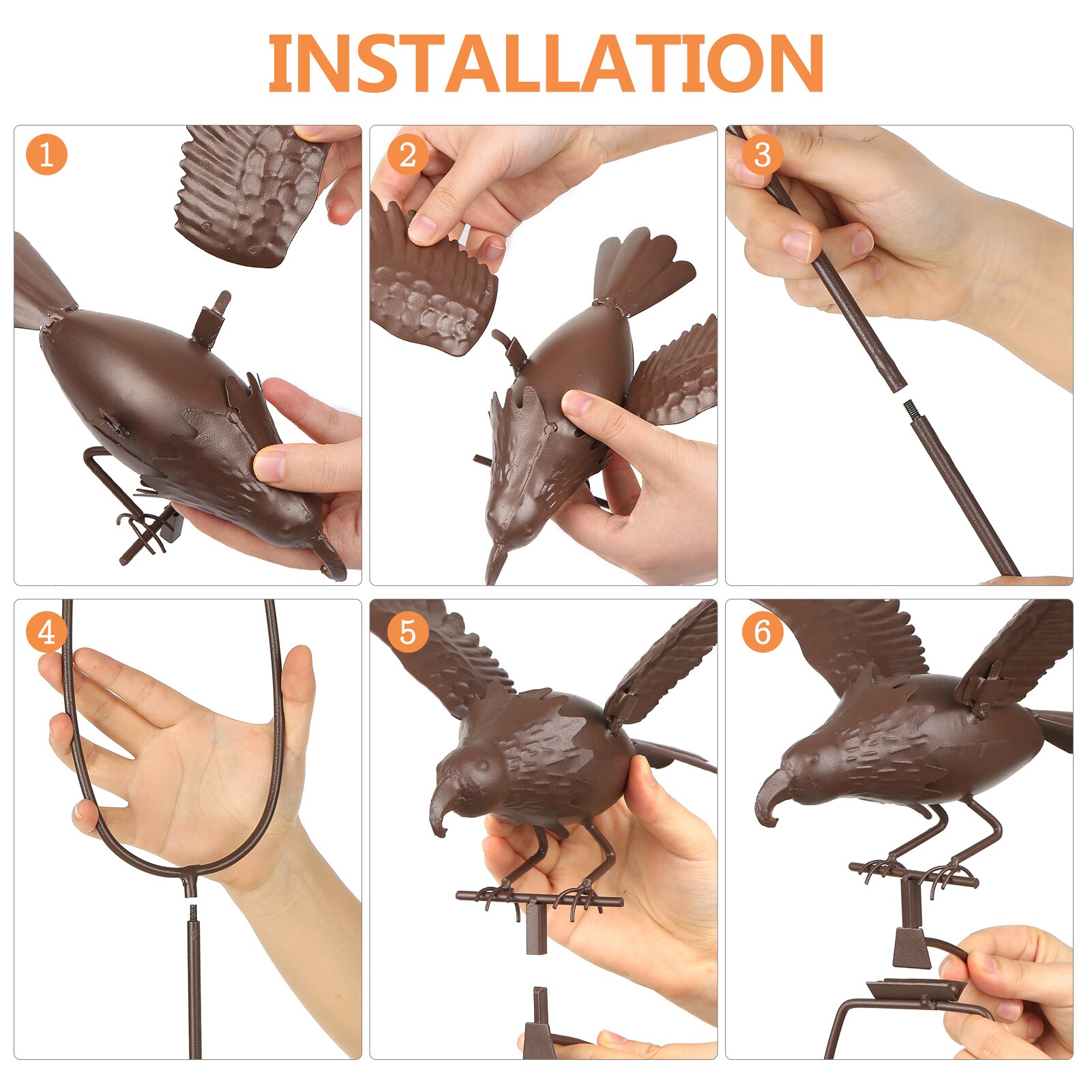 Metal Owl/Eagle Sculpture Decorative Garden Sculpture Backyard Yard Lawn Stake Statue Outdoor Garden Decoration Crafts