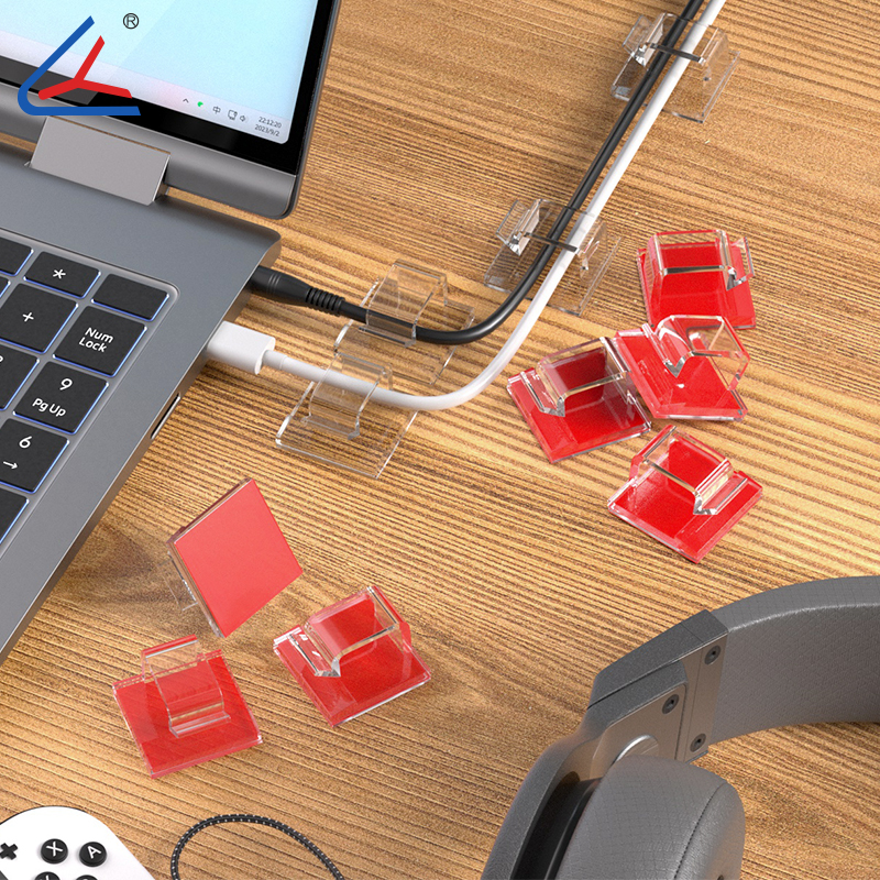 20/50/100 Stück Kabelklemmen, selbstklebende Kabel-Organizer-Klemmen, Büro- und Haushaltsklemmen (transparent) Fermacav